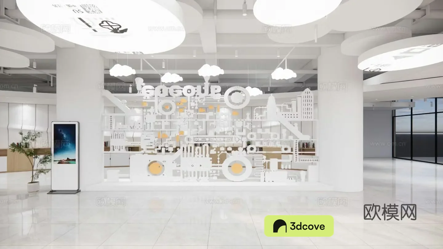 Modern industrial style exhibition hall