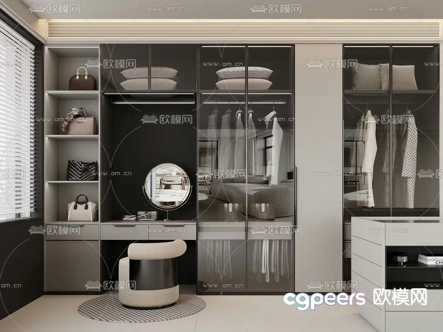Modern Wardrobe Wardrobe 3d Model