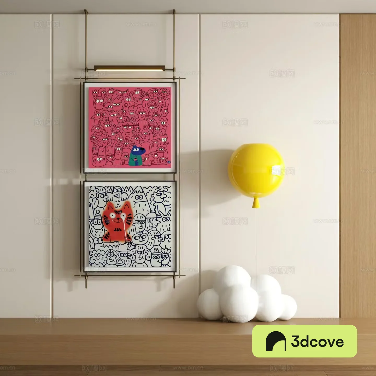 Modern graffiti decorative painting