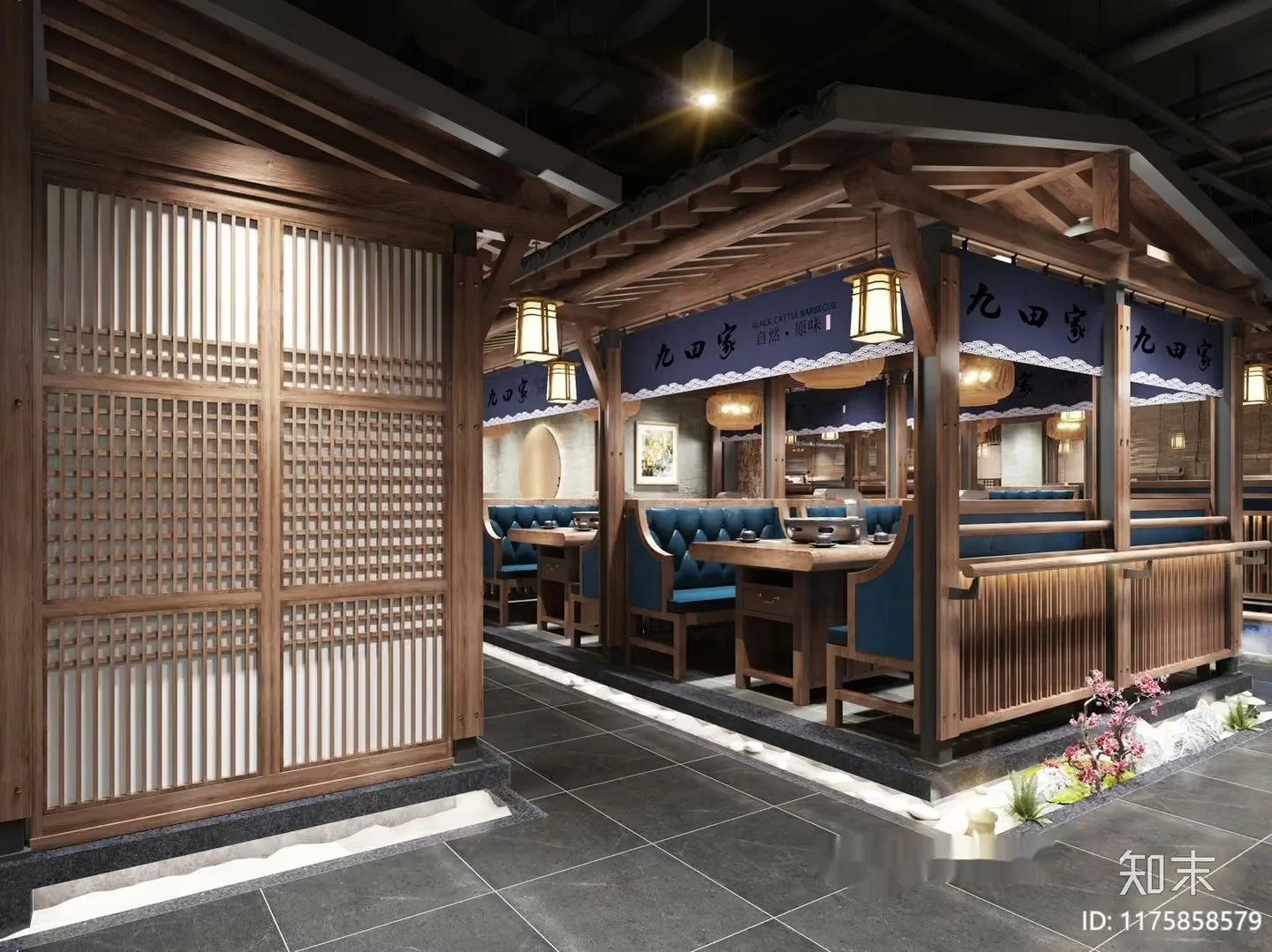 Modern Restaurant Design 3D Model – 12129 – VRAY Render