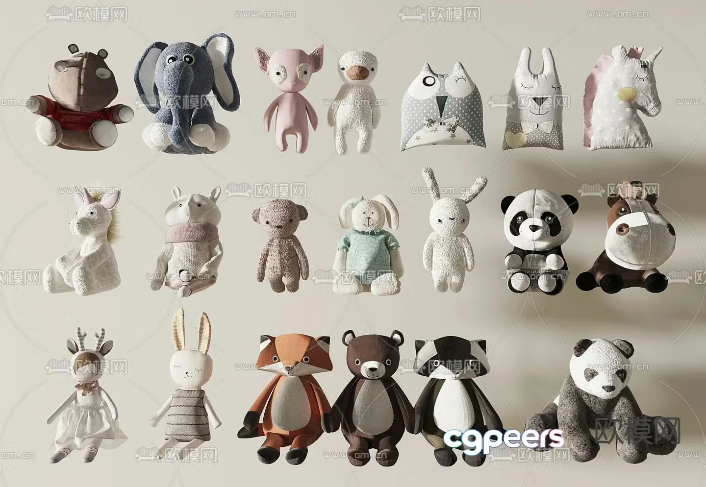Plush toy doll doll 3d model