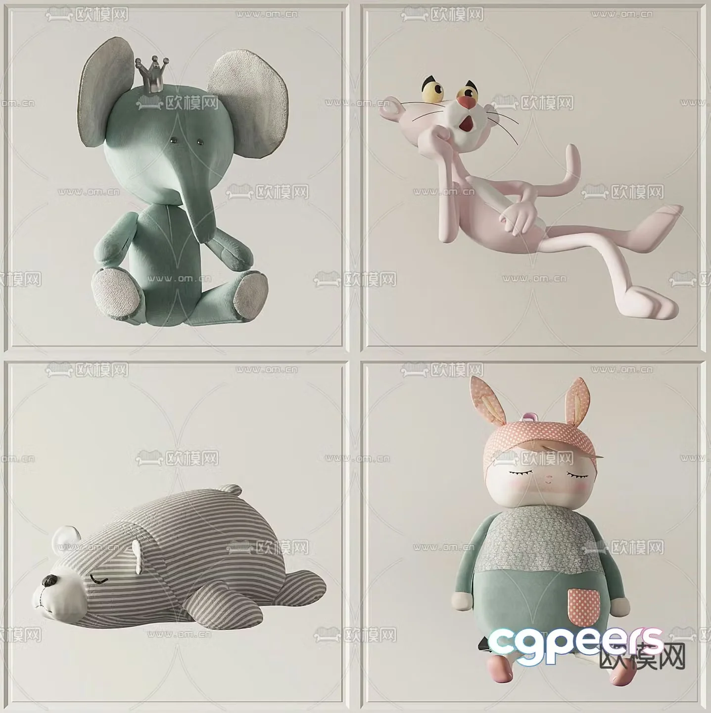 Children’s plush doll 3d model