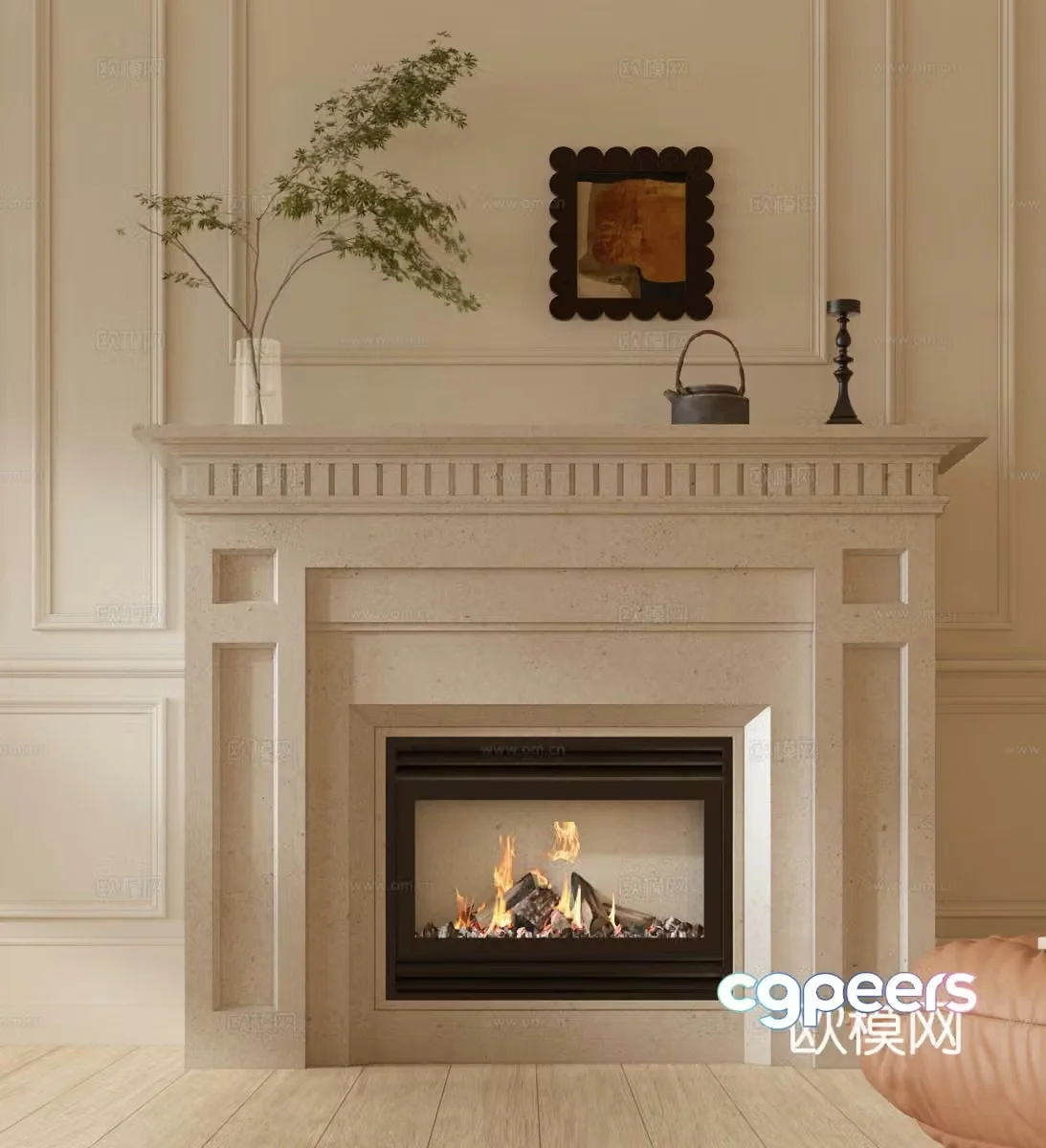 Fireplace French fireplace European fireplace American fireplace 3d model