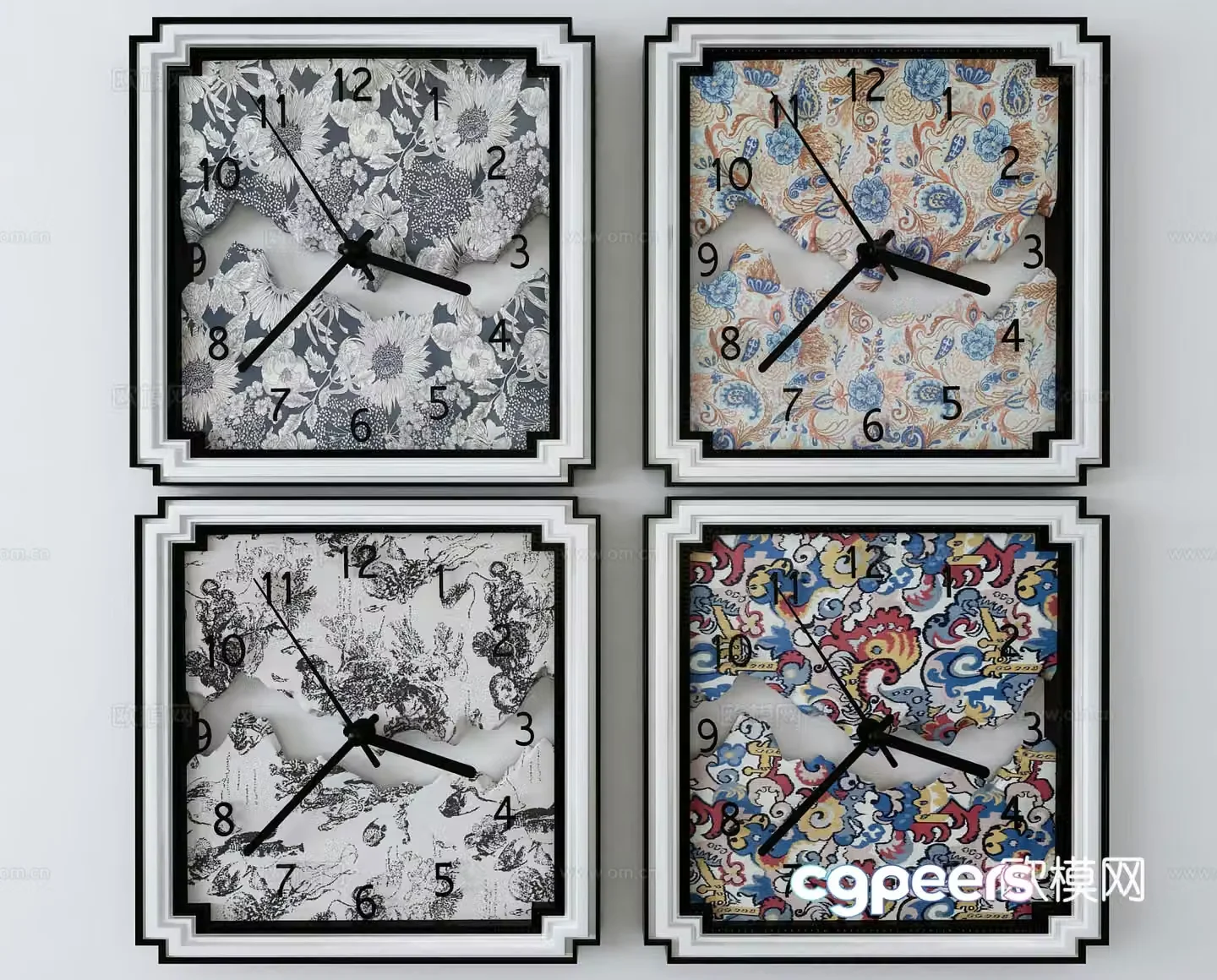 creative art clock wall clock clock 3d model