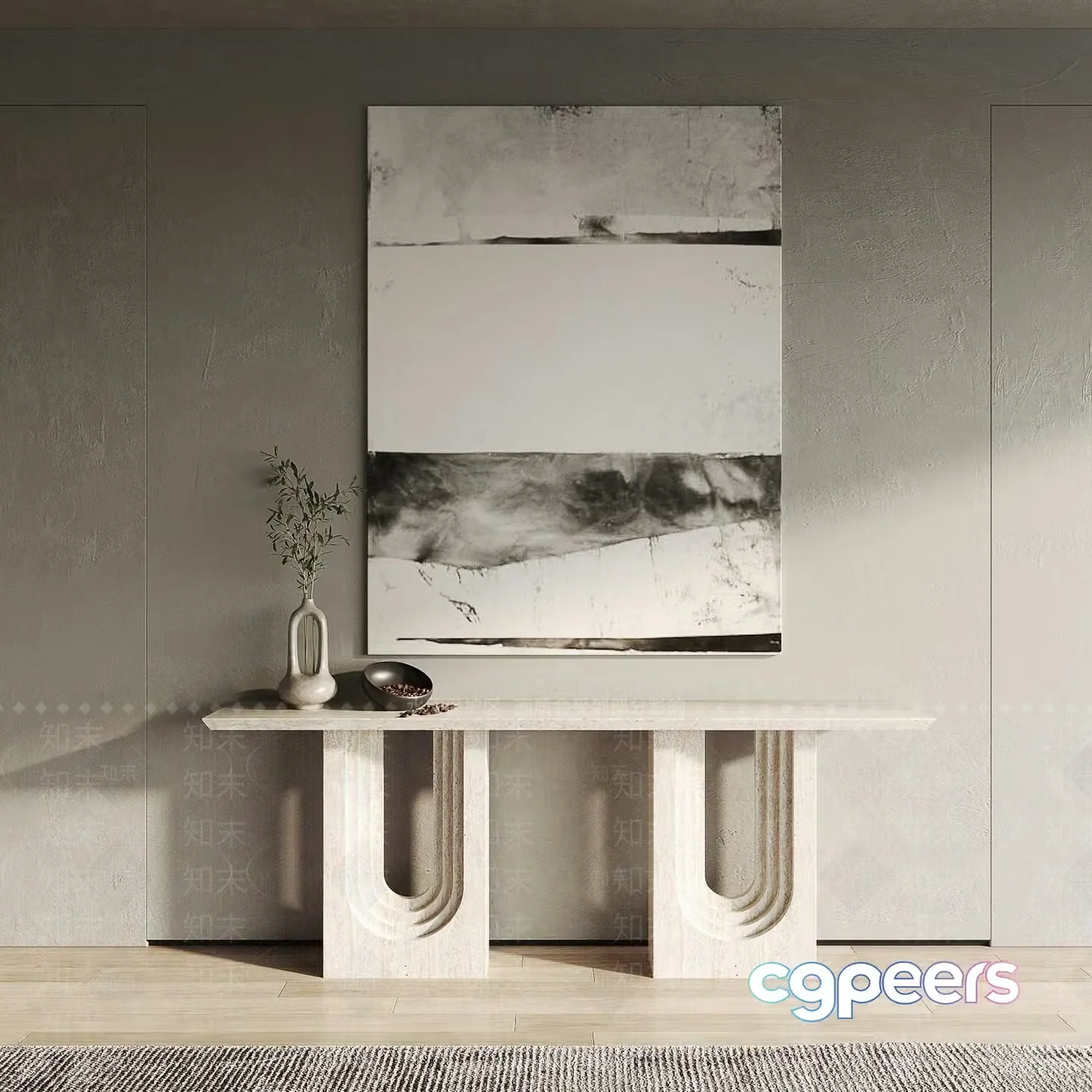 Modern Minimalist Interior 3D Model – 7301 – VRAY Render