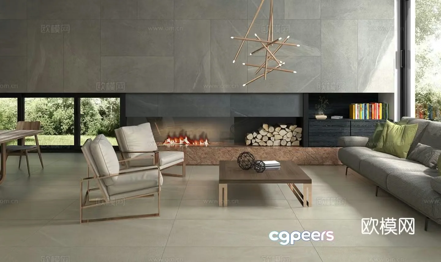 Modern sectional sofa 3d model