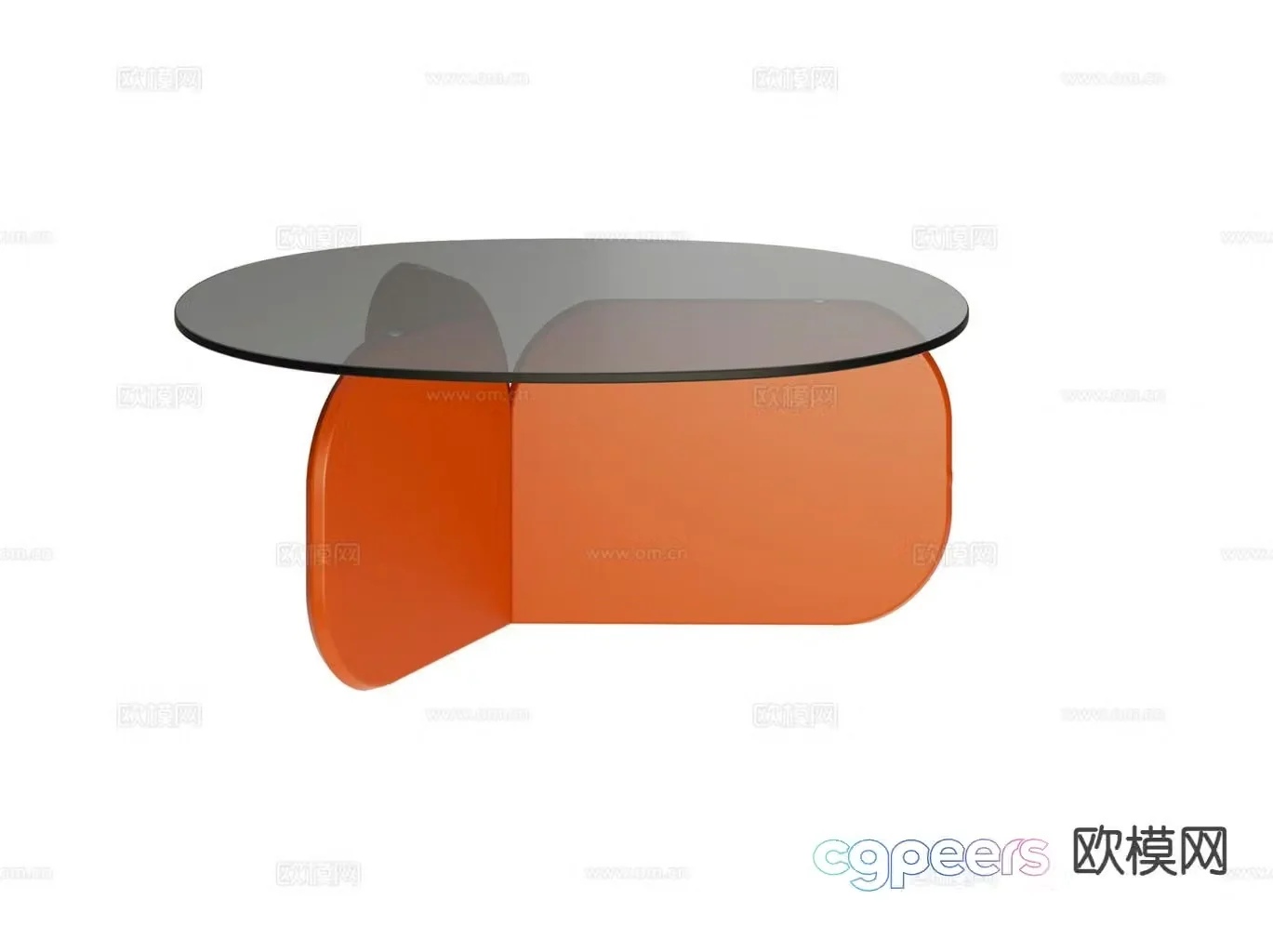 Round coffee table glass coffee table 3d model