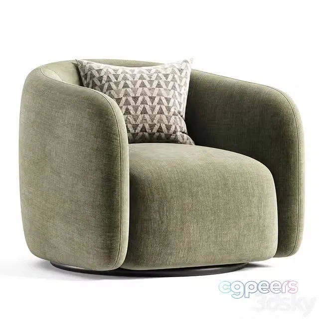 3ds Max Free – Fresno Leather Swivel Chair