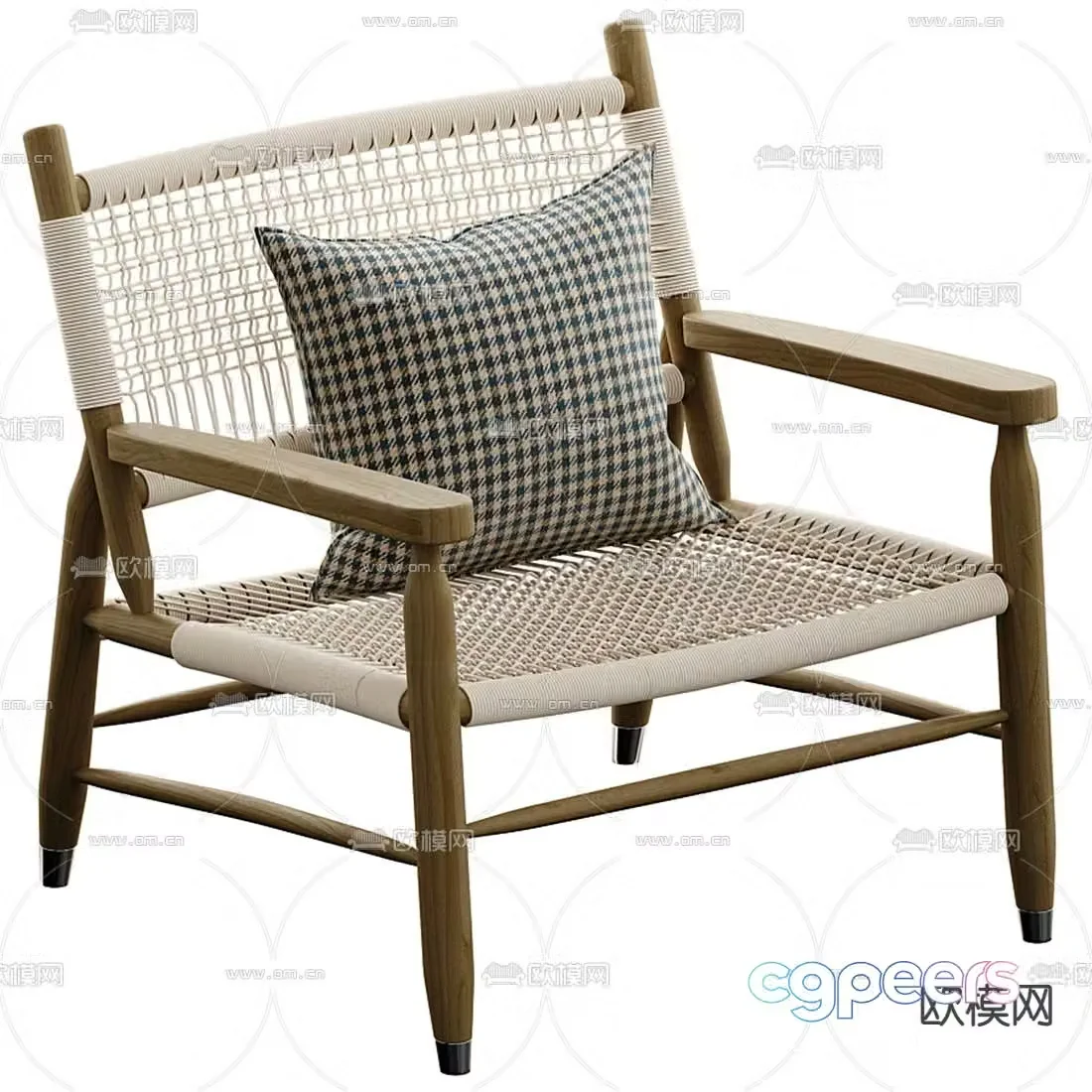 Flexform woven lounge chair 3d model