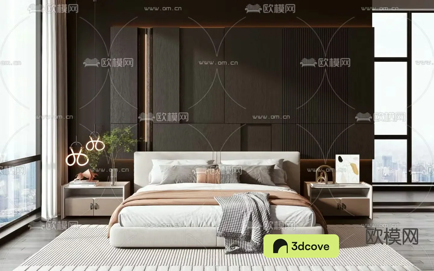 Modern double bed
