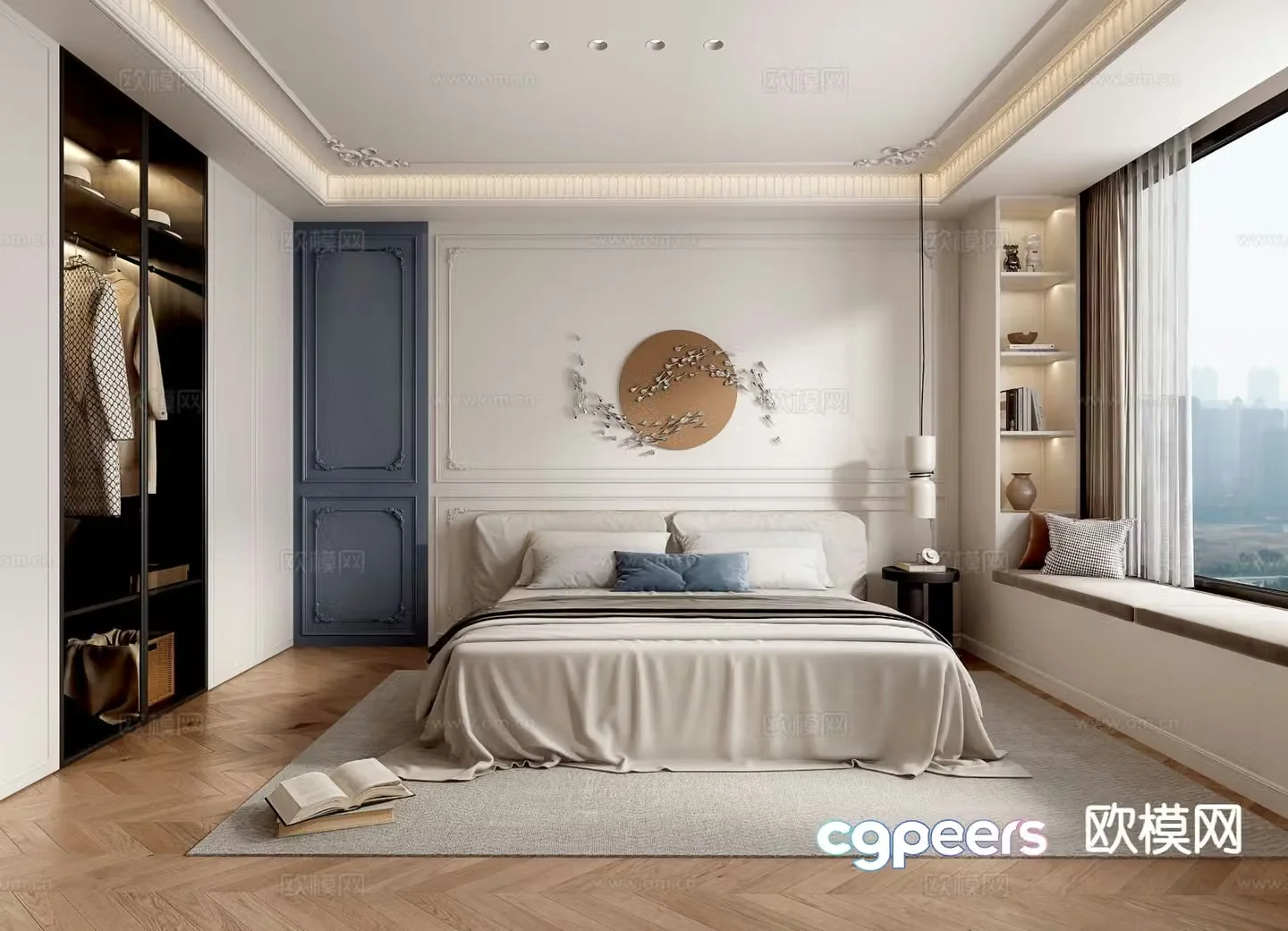 French bedroom master bedroom 3d model
