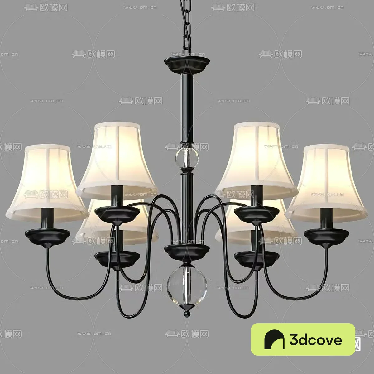 Simple European chandelier multi-head chandelier