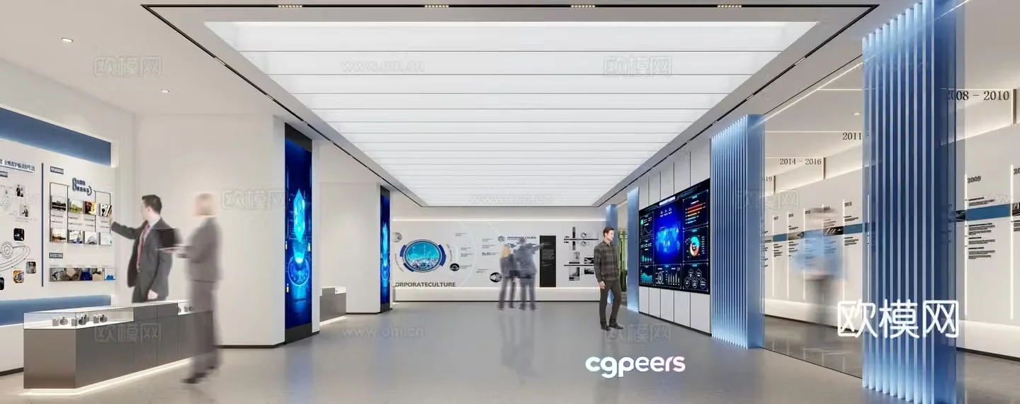 3D model of corporate display hall