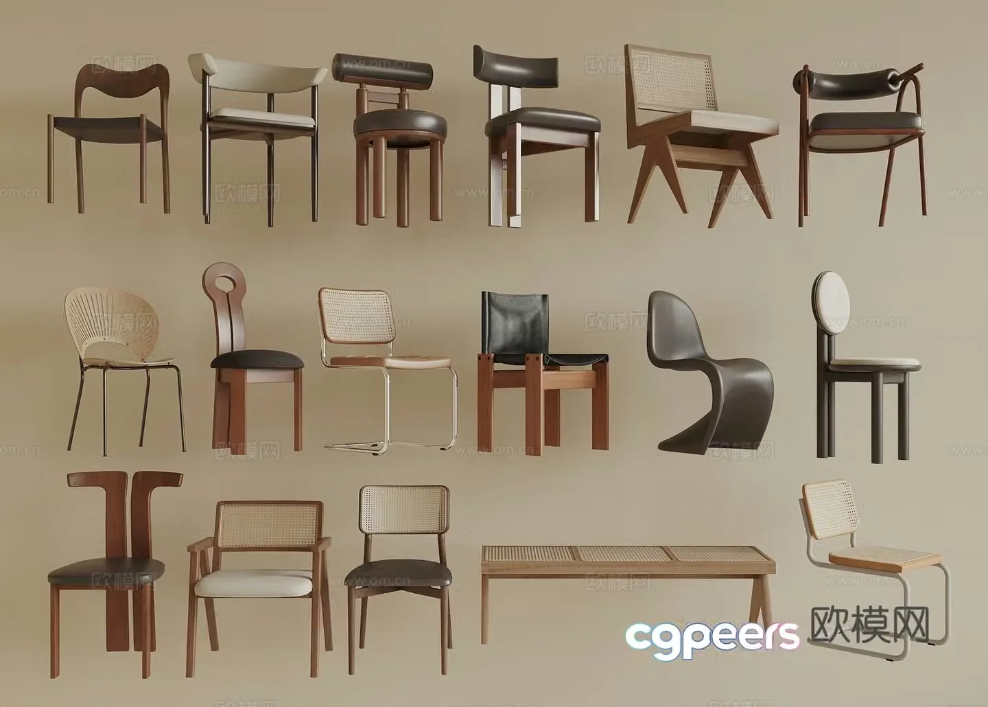 Wasabi Medium Style Single Chair Wasabi Style Dining Chair Medium Style Dining Chair Wasabi Style Single Chair Medium Style Single 3D Model