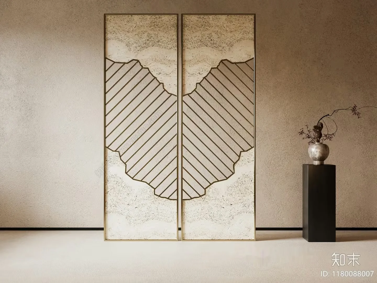 Modern Decorative Panel 3D Model – 18386 – VRAY Render