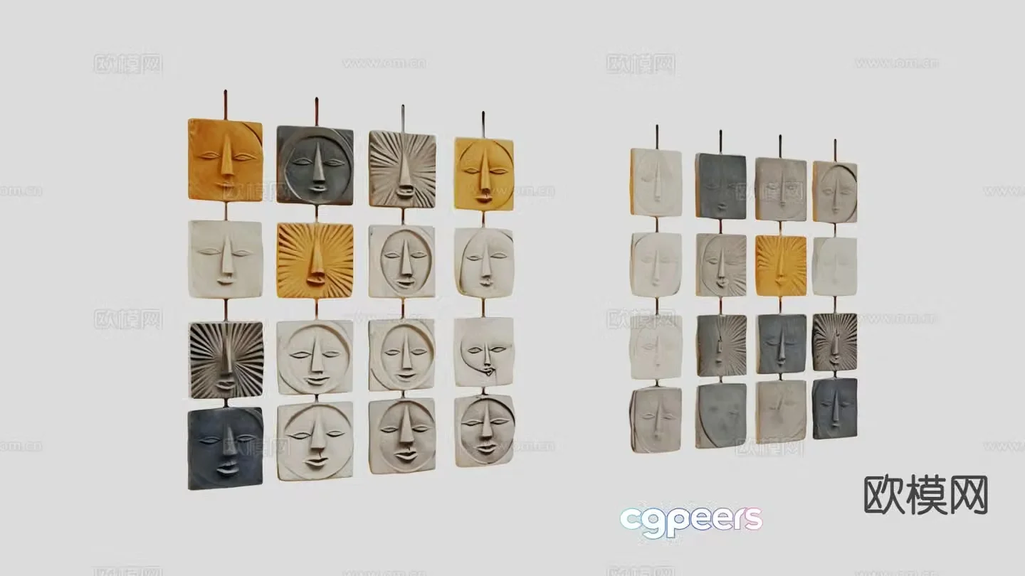 Art wall decoration hanging decoration 3d model