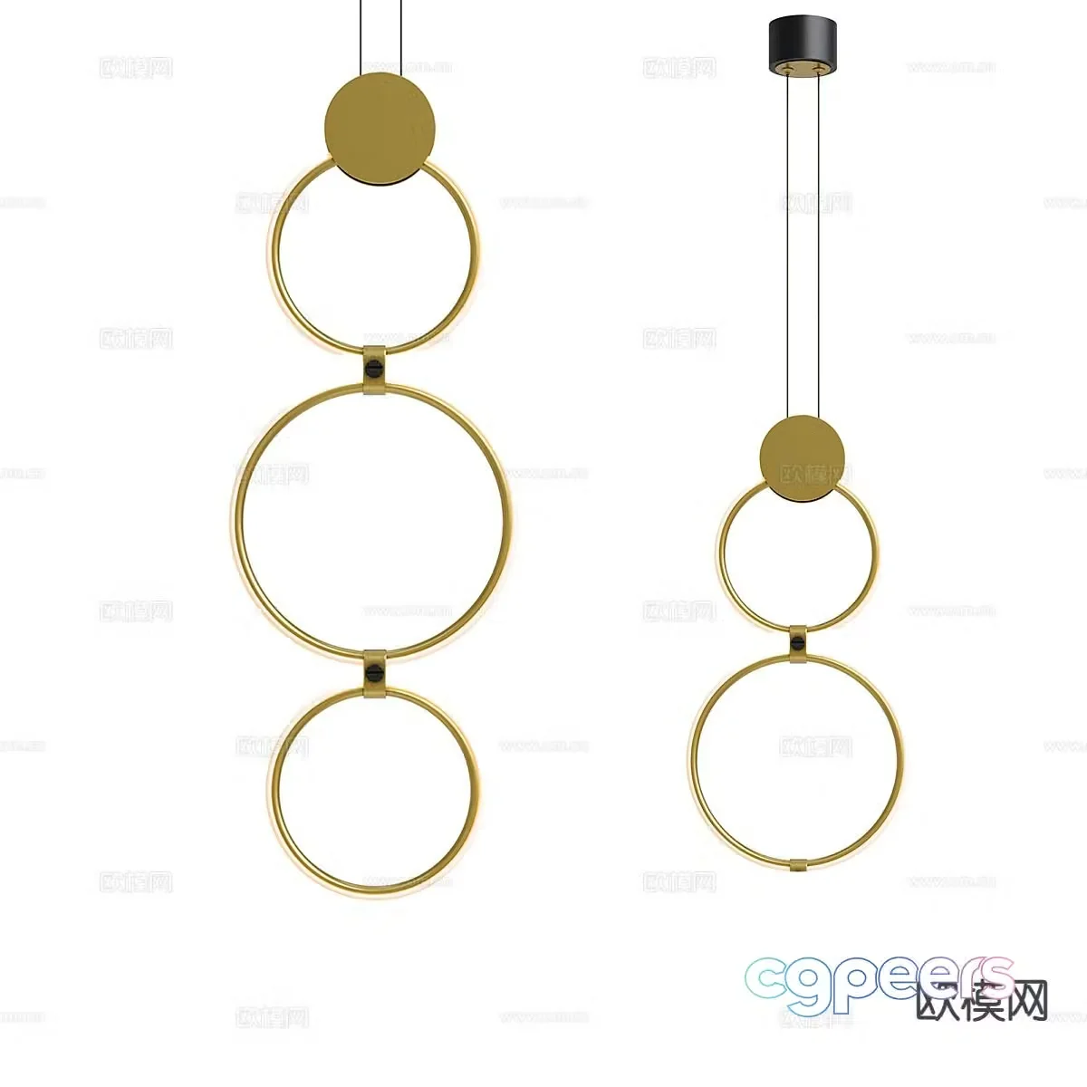 Light luxury small chandelier 3D model