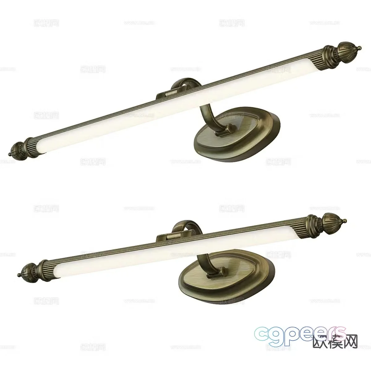 European mirror headlight retro wall lamp metal wall lamp 3D model