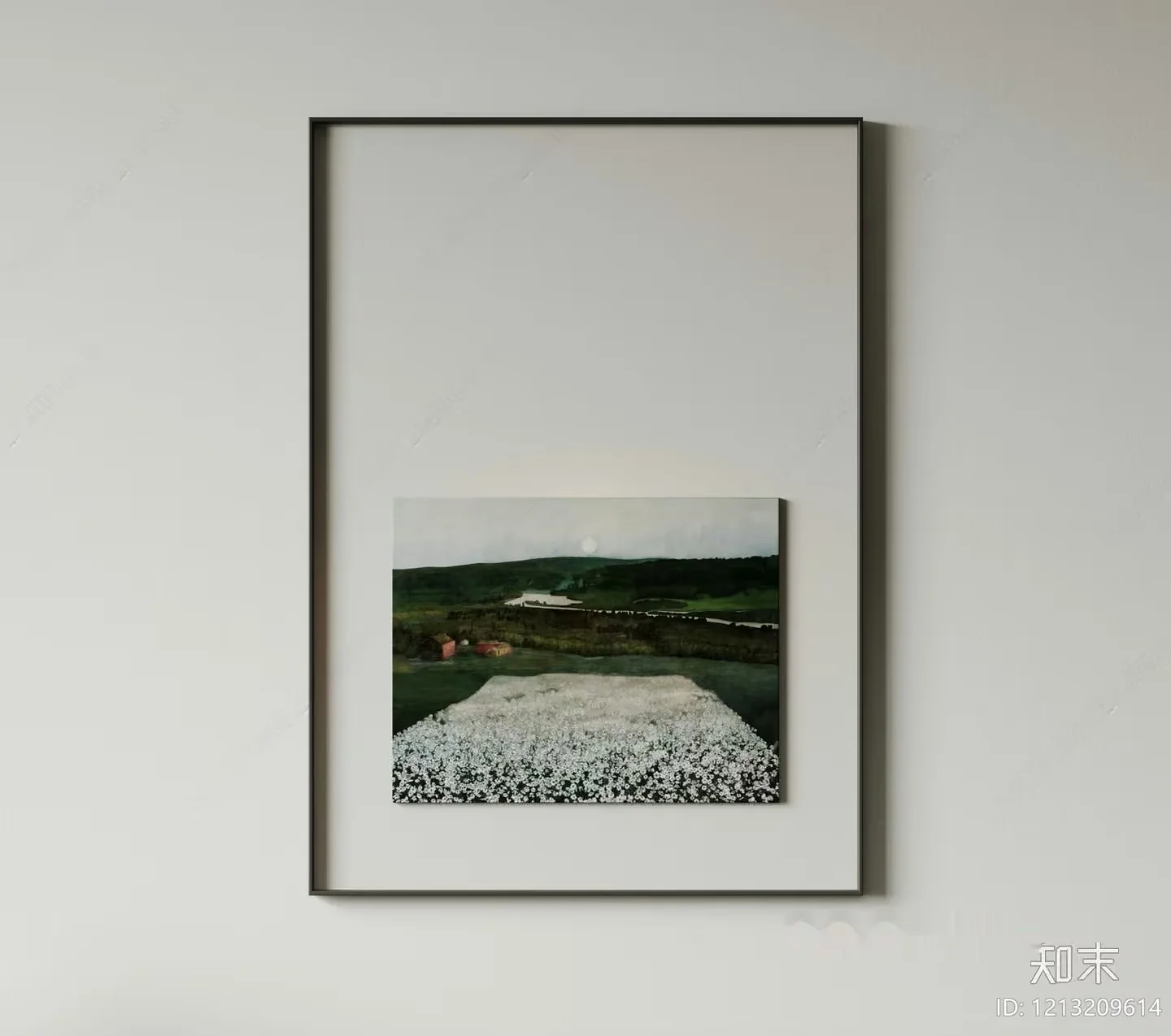 Simple Landscape Painting 3D Model – 4455 – VRAY Render