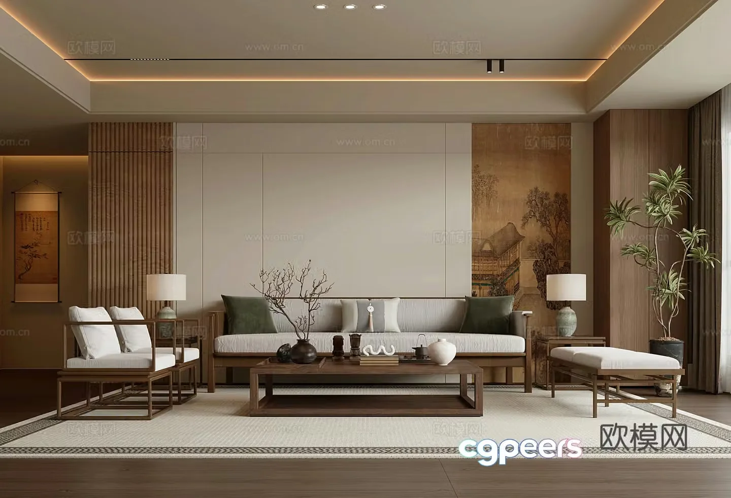 Song style living room 3d model