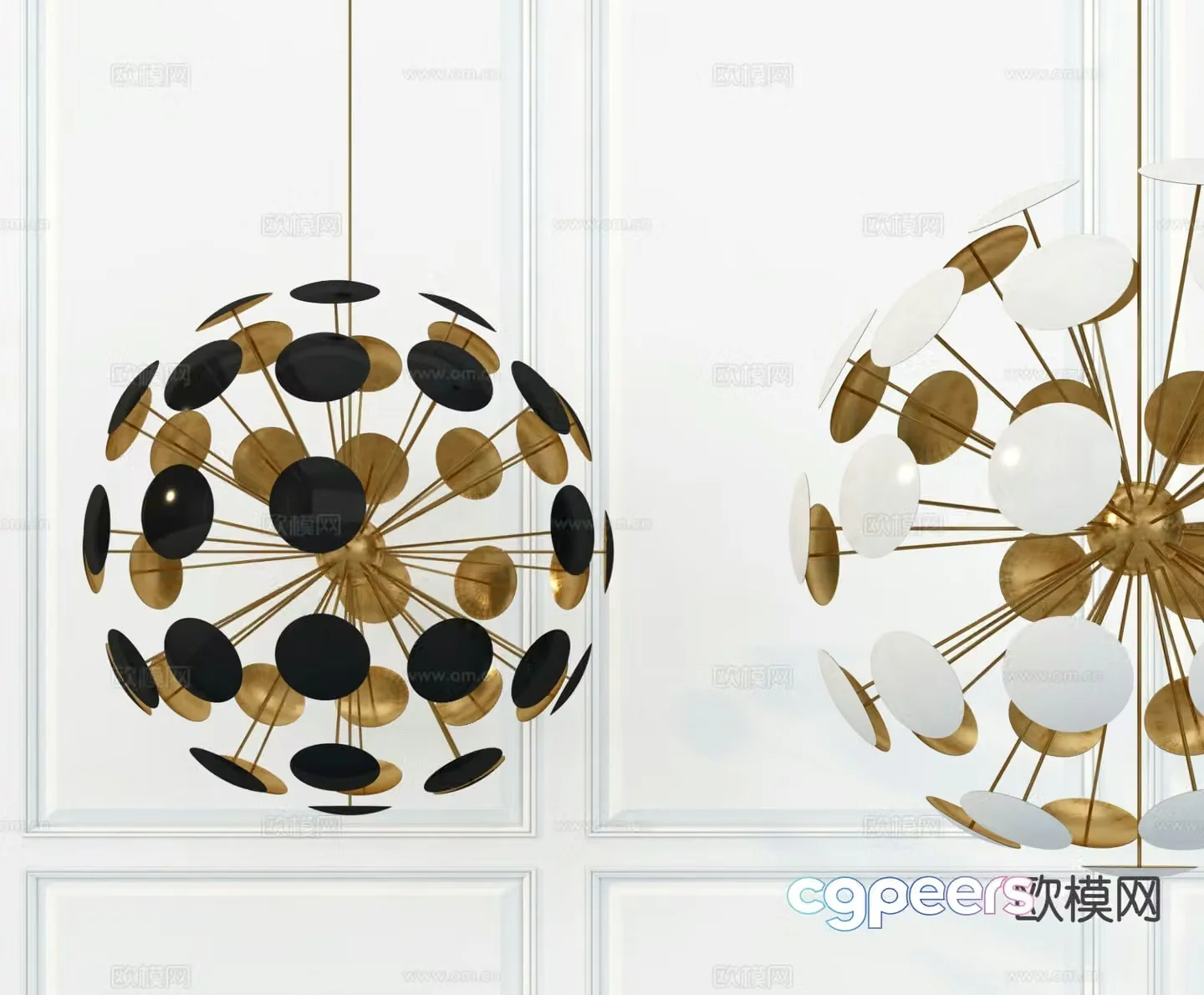 Nordic chandelier 3d model