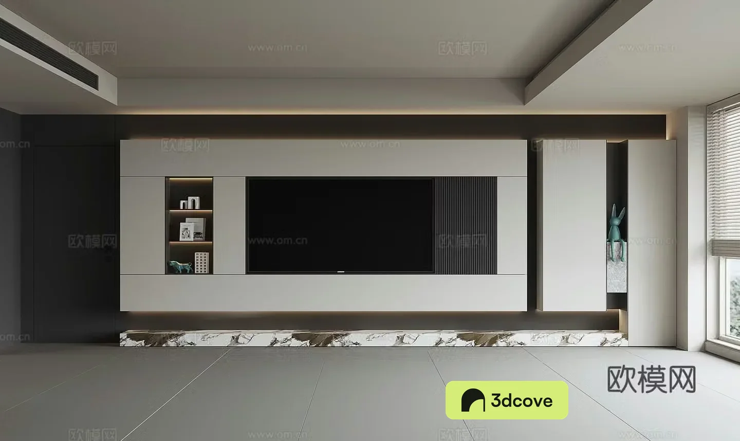 Modern living room TV background wall