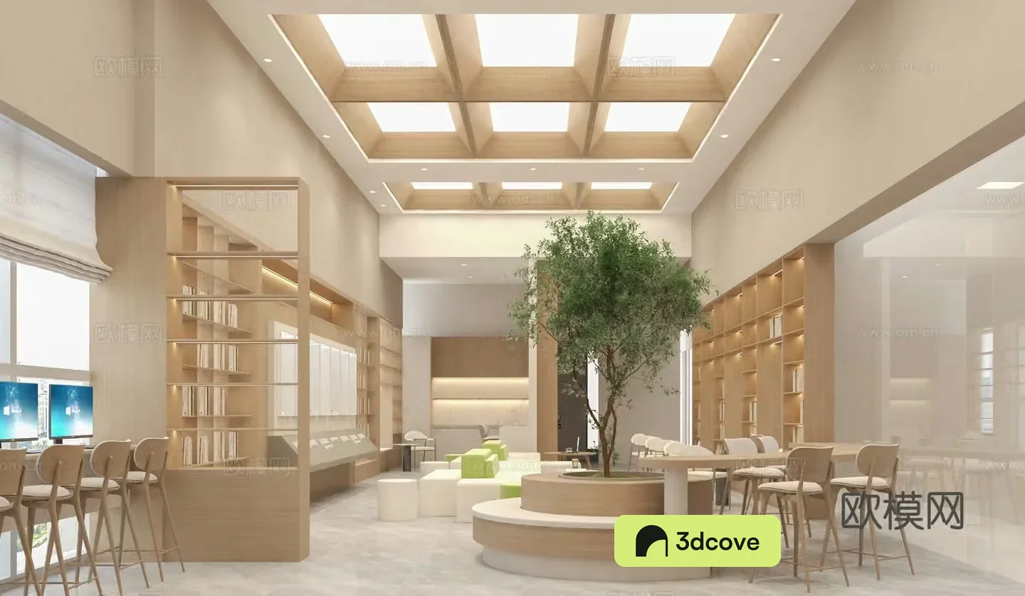 Modern Library Bookstore Reading Hall Activity Center