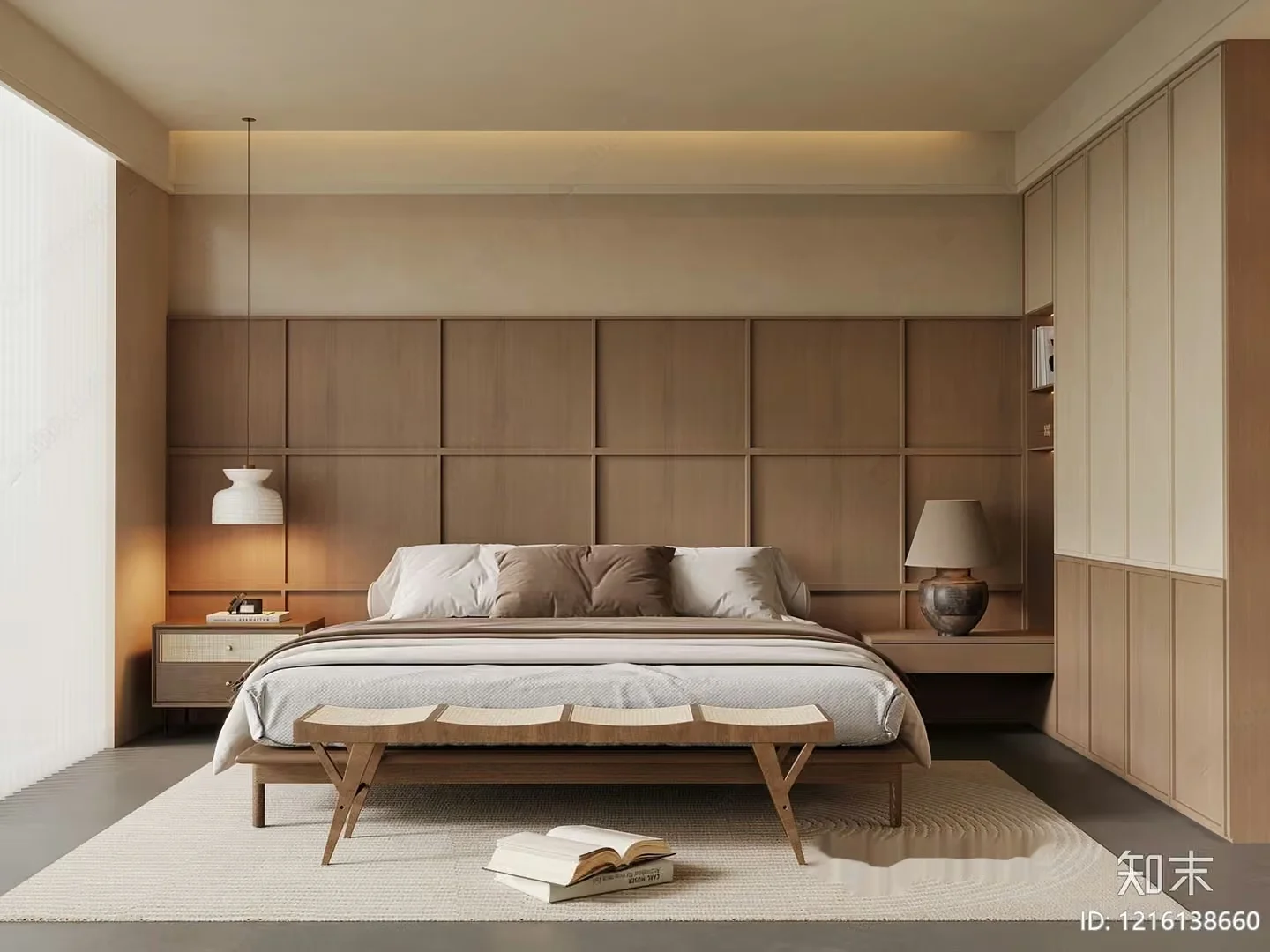 Cozy Bedroom 3D Model – 15374 – VRAY Render
