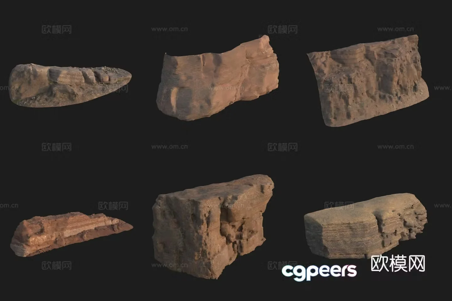 Cliff Big Stone Rock Boulder 3D Model