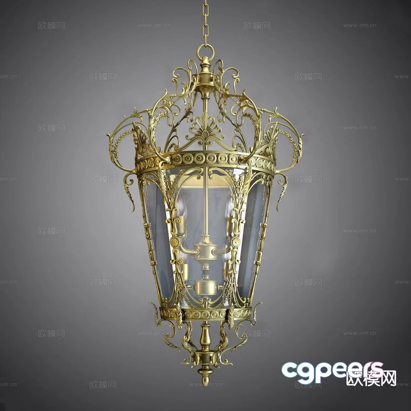 European luxury chandelier 3d model