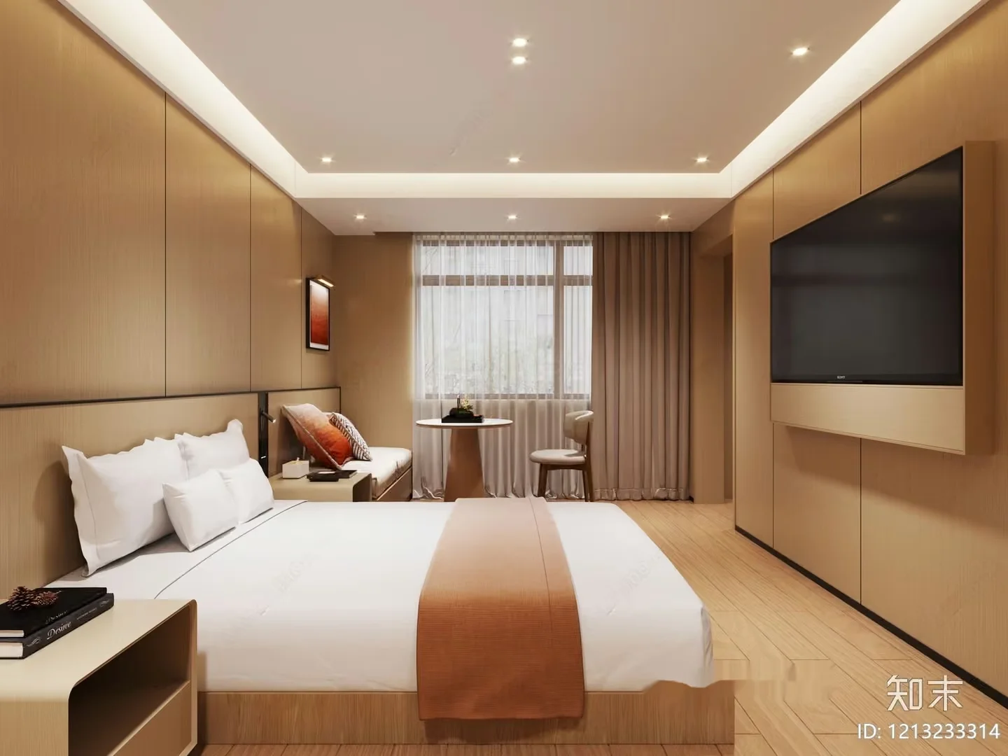 Modern Hotel Room 3D Model – 4458 – VRAY Render
