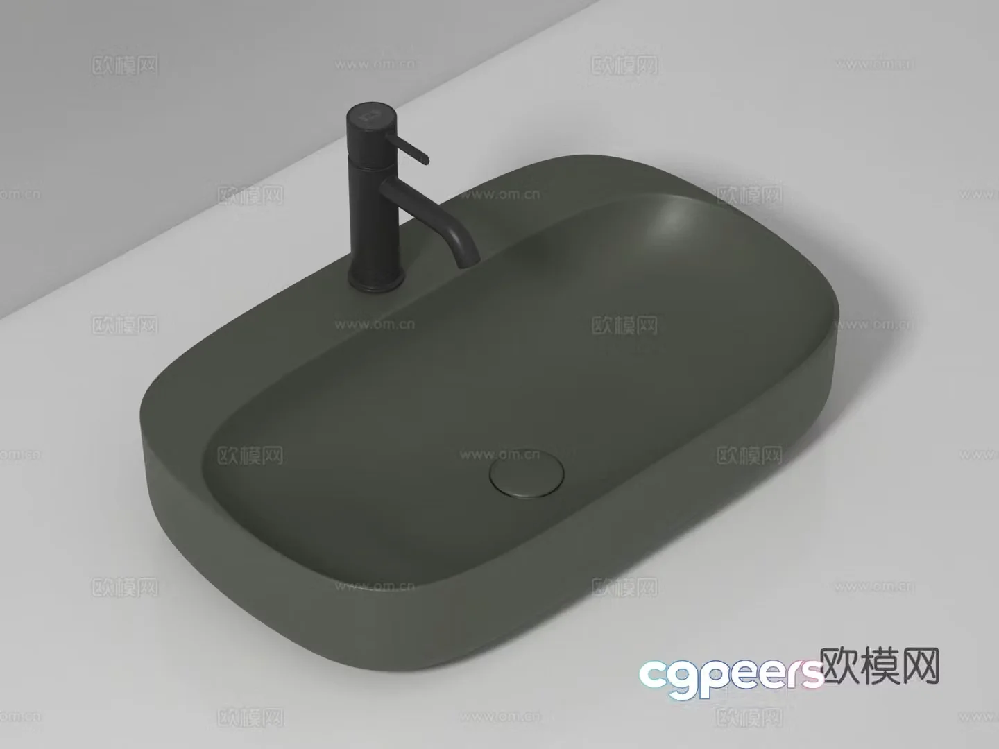 Modern wash basin ceramic basin 3d model