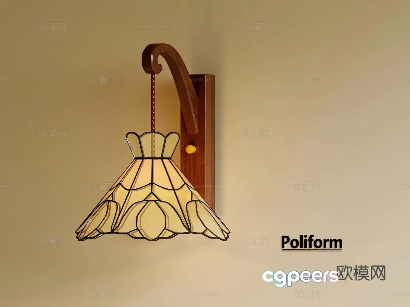 18 French wall lamp decorative lamp 3d model