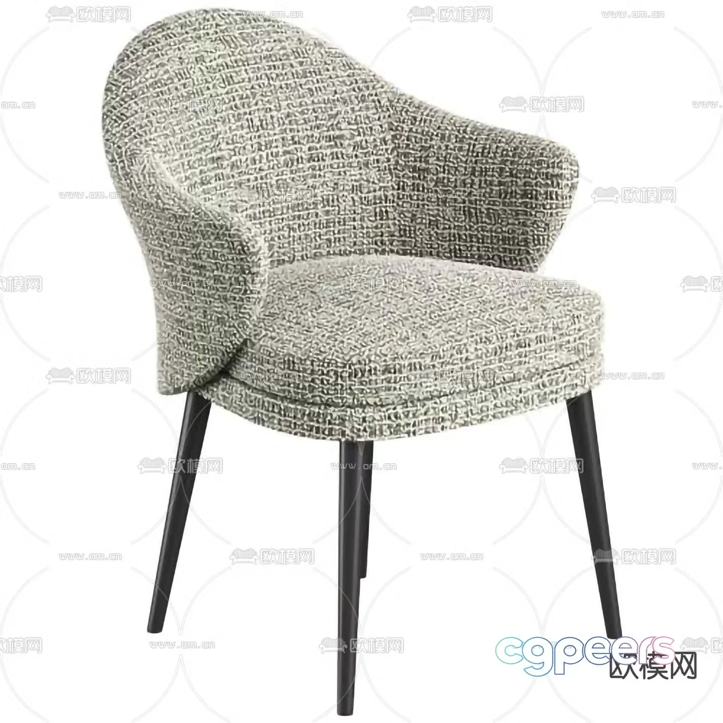Modern chair dining chair 3d model