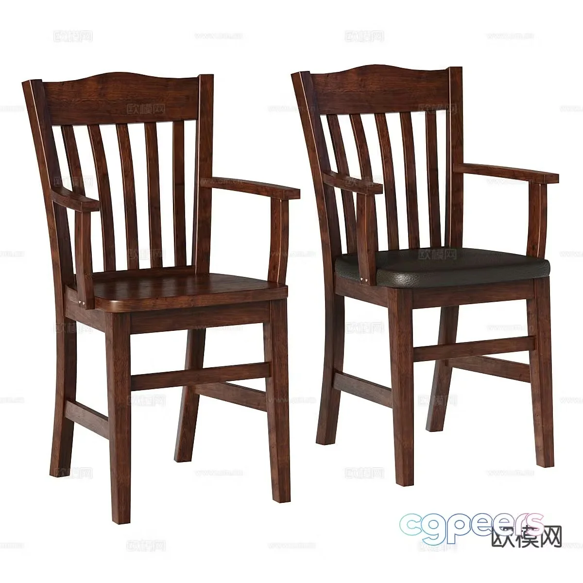 American chair armchair leisure chair 3d model