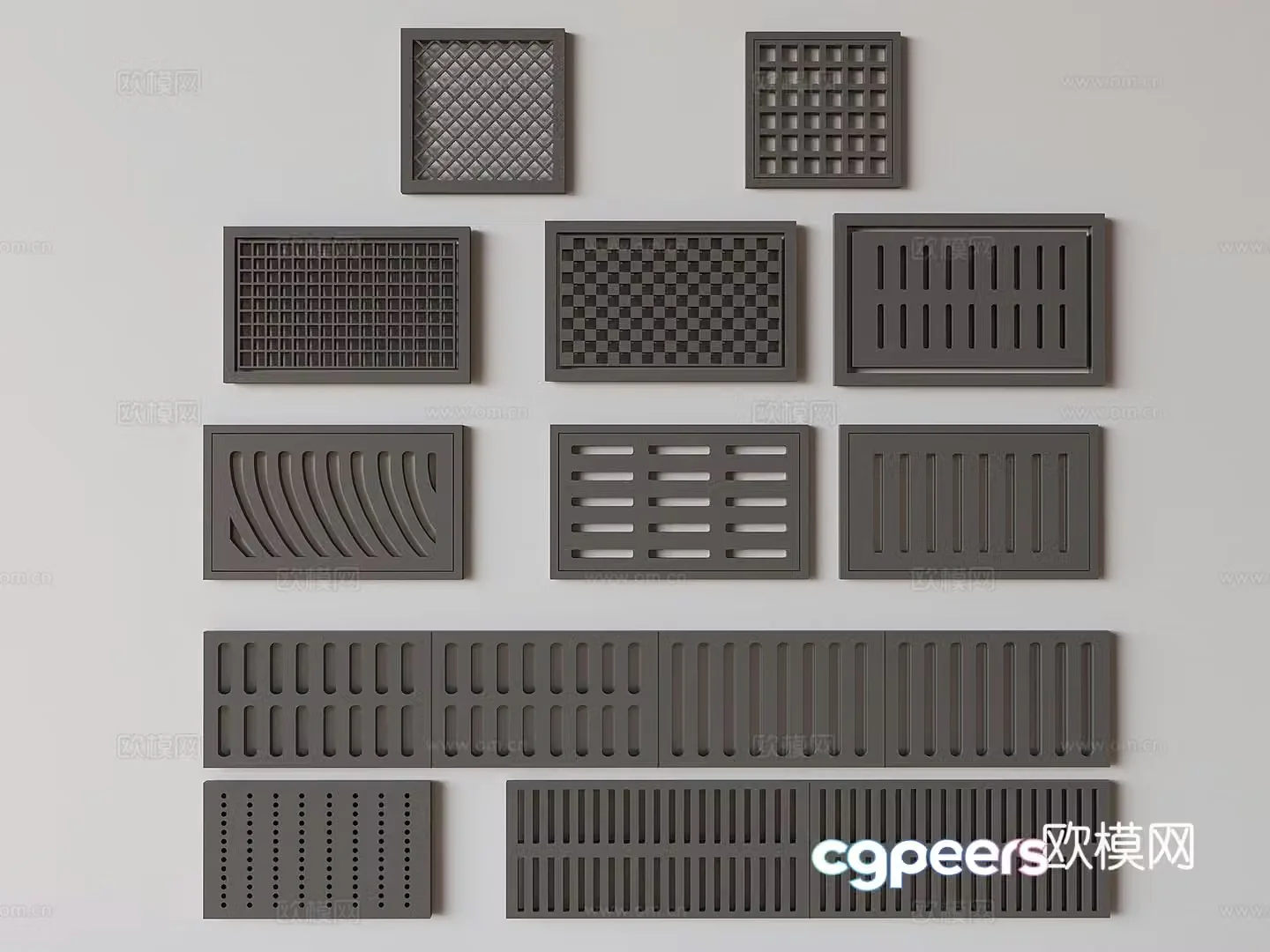 Manhole cover rainwater grate cover Check well drainage manhole cover Municipal drainage sewage manhole cover 3D model