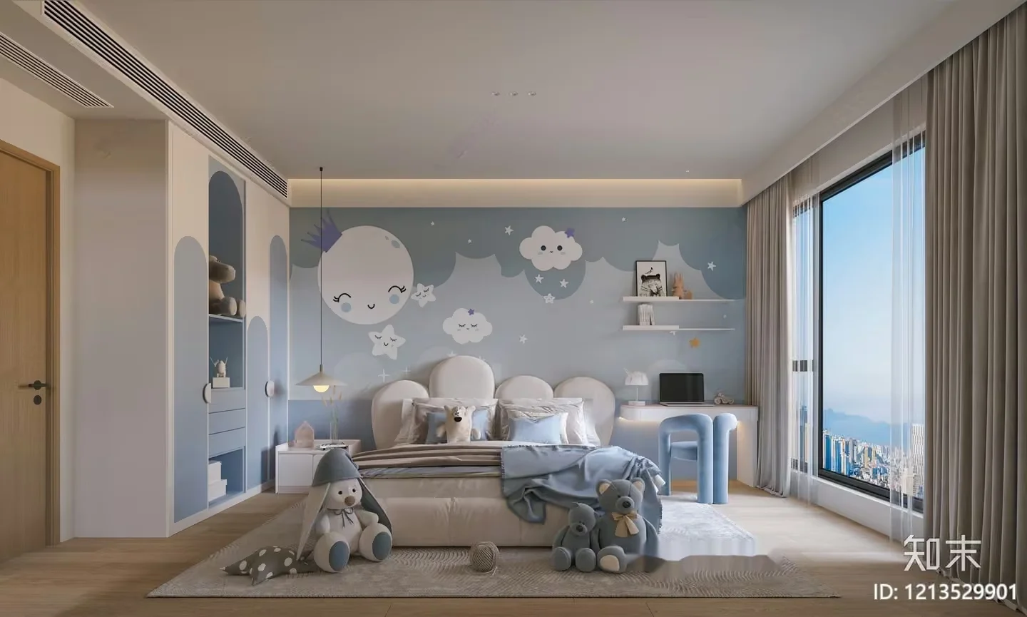 Modern Children’S Bedroom 3D Model – 5528 – VRAY Render