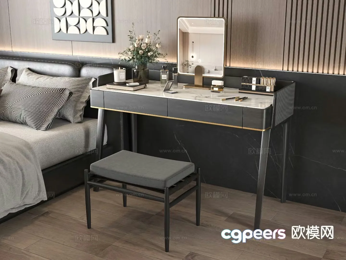 Modern dressing table 3d model