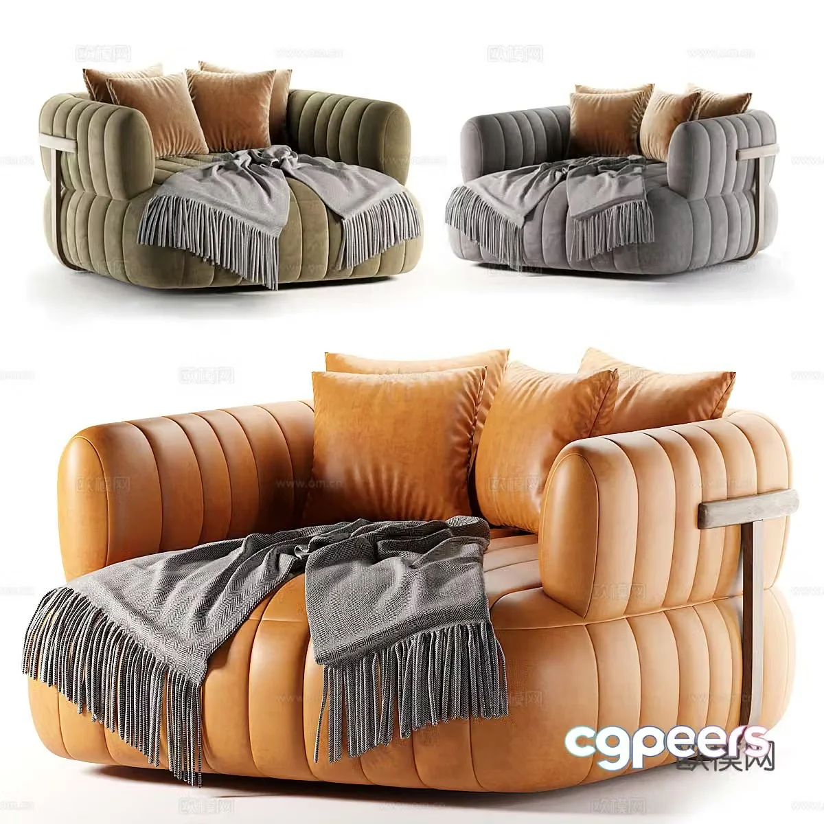 Modern Italian light luxury Doss Media casual sofa 3D model