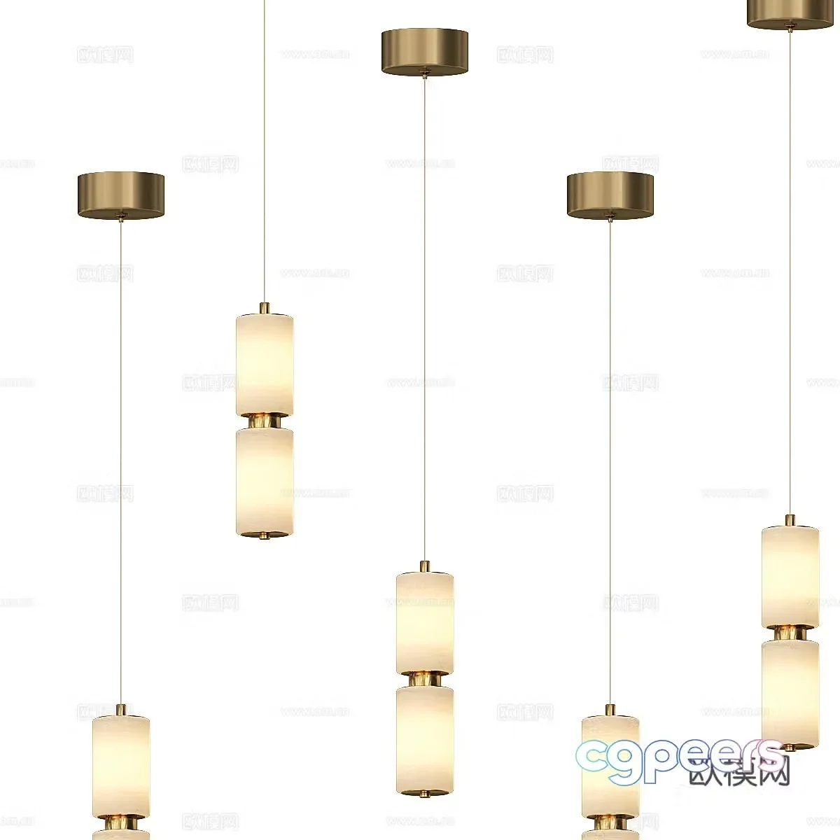 Modern simple light luxury chandeliers chandeliers simple chandeliers living room chandeliers 3D model