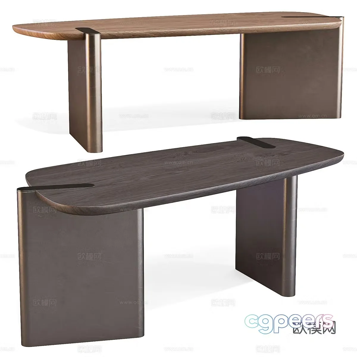 New Chinese style light luxury Bonaldo desk 3D model