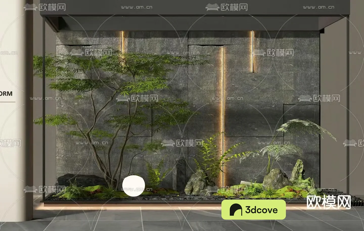 Indoor landscape landscaping