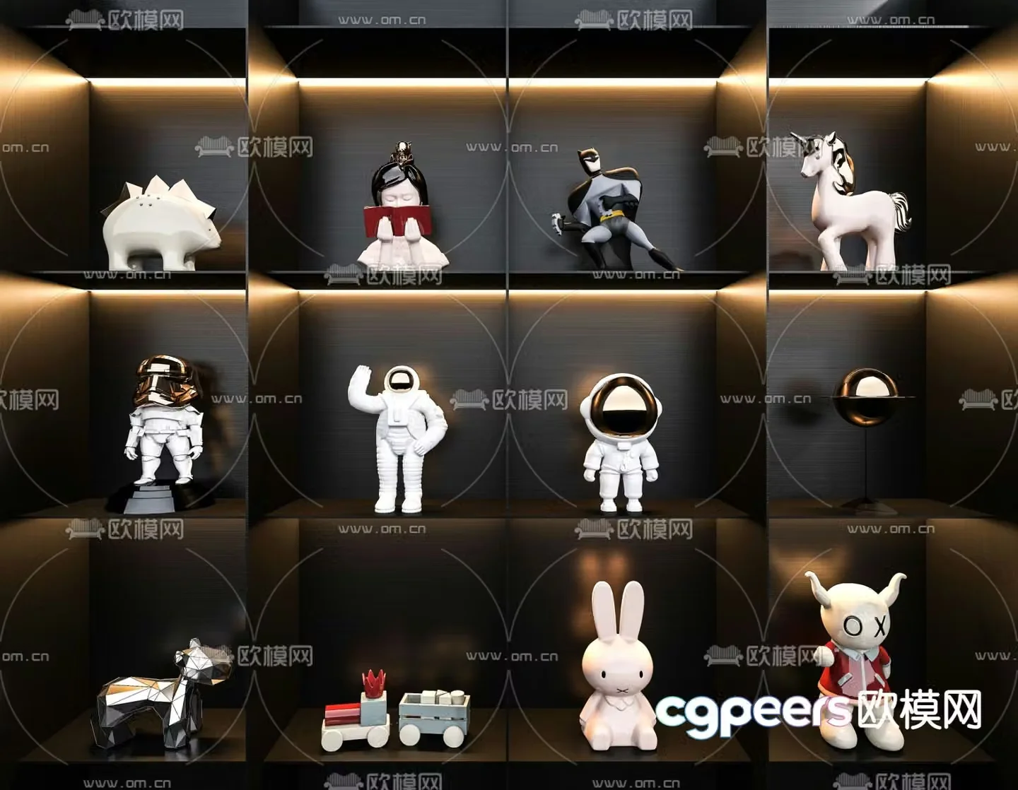 Modern toy figurine ornaments 3D model