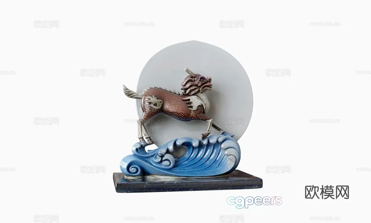 New Chinese Kirin Ornament 3D Model