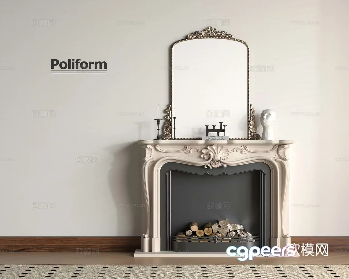 French fireplace 3d model
