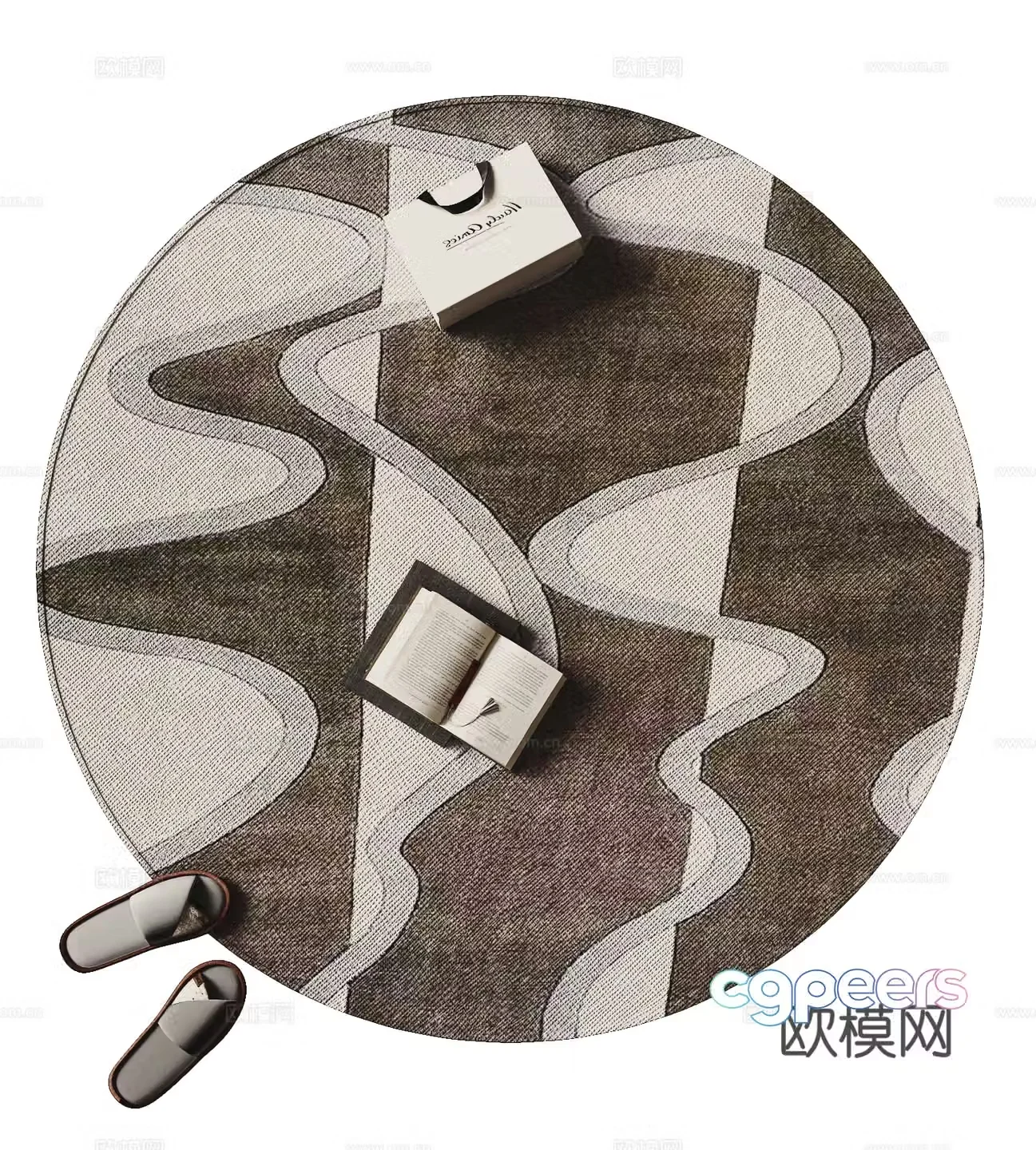 Modern round carpet 3d model