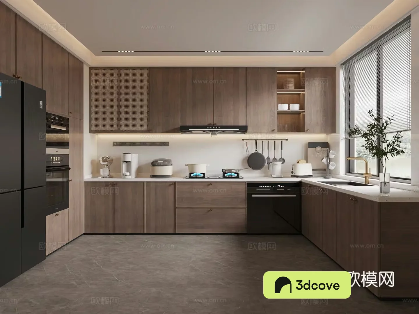 Wasabi Middle Style Kitchen 3D Model