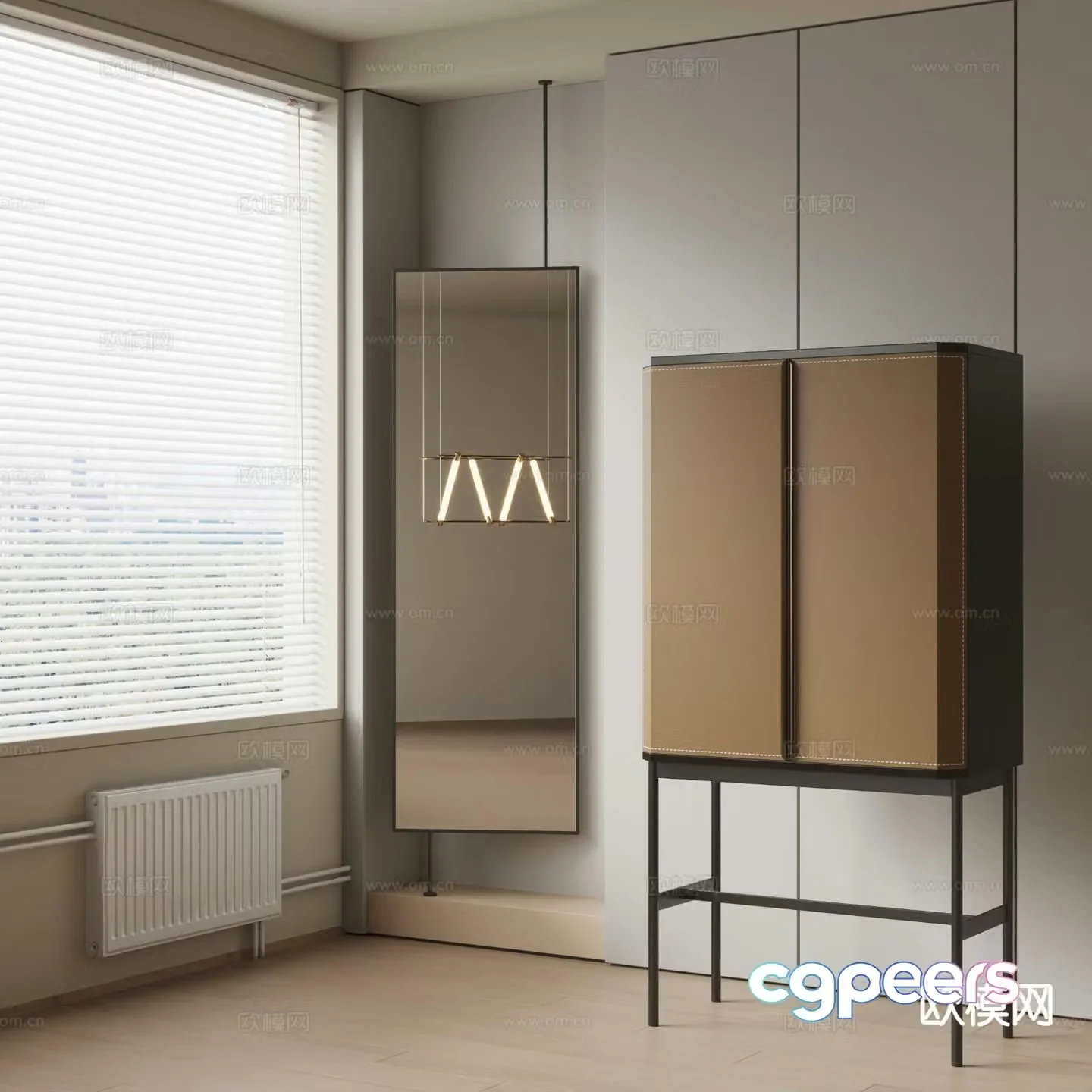 EDRA side cabinet entrance cabinet 3d model