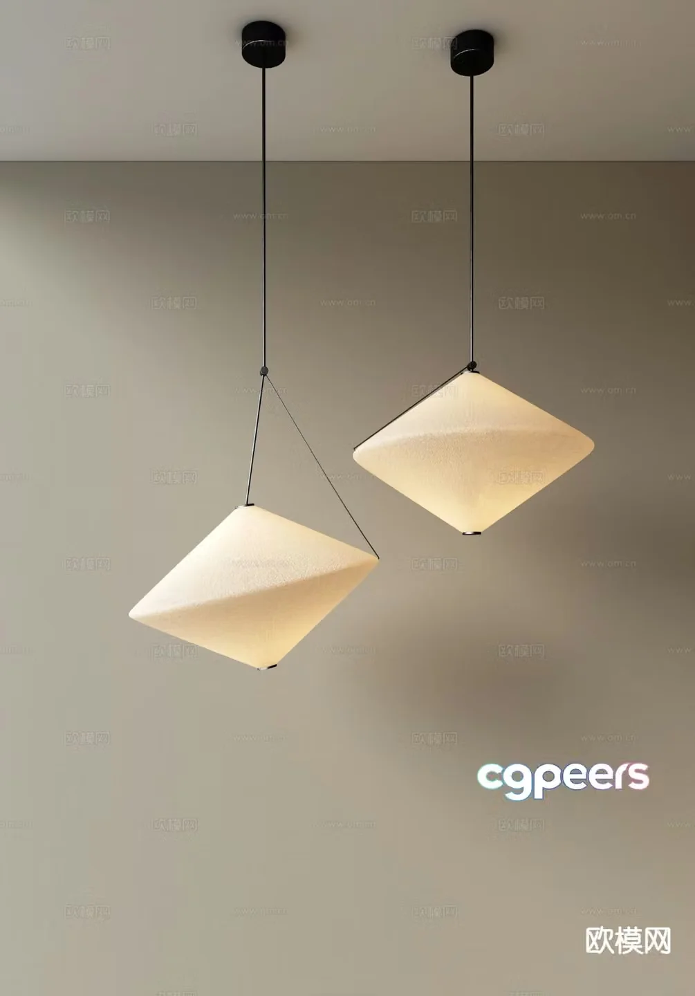 Modern small chandelier simple chandelier 3d model