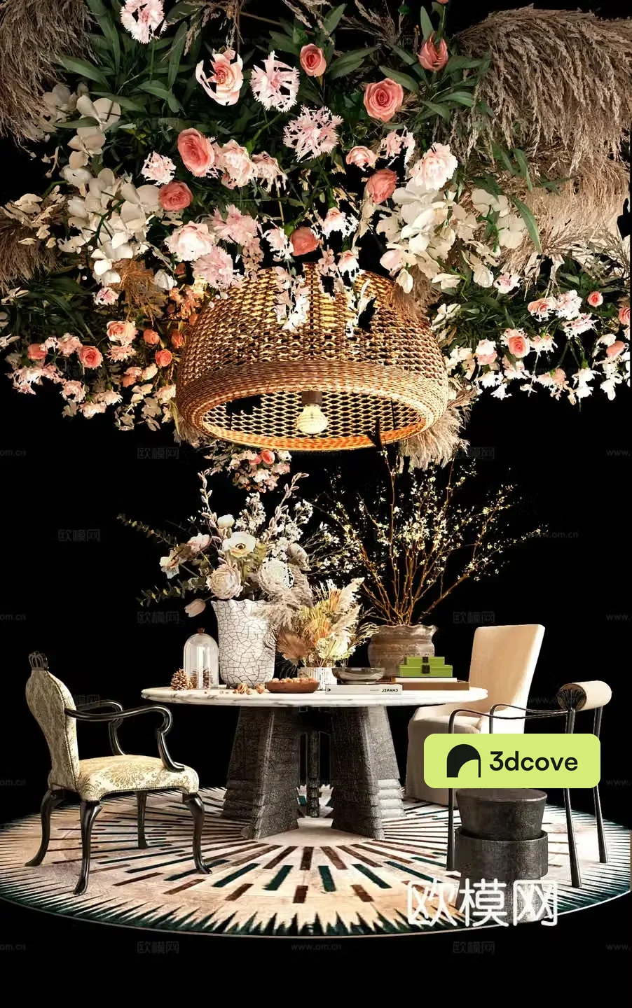 Modern table ornament vase chandelier